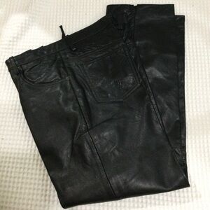 Vintage Men's Genuine leather IM International Male Biker Pants size 38x30